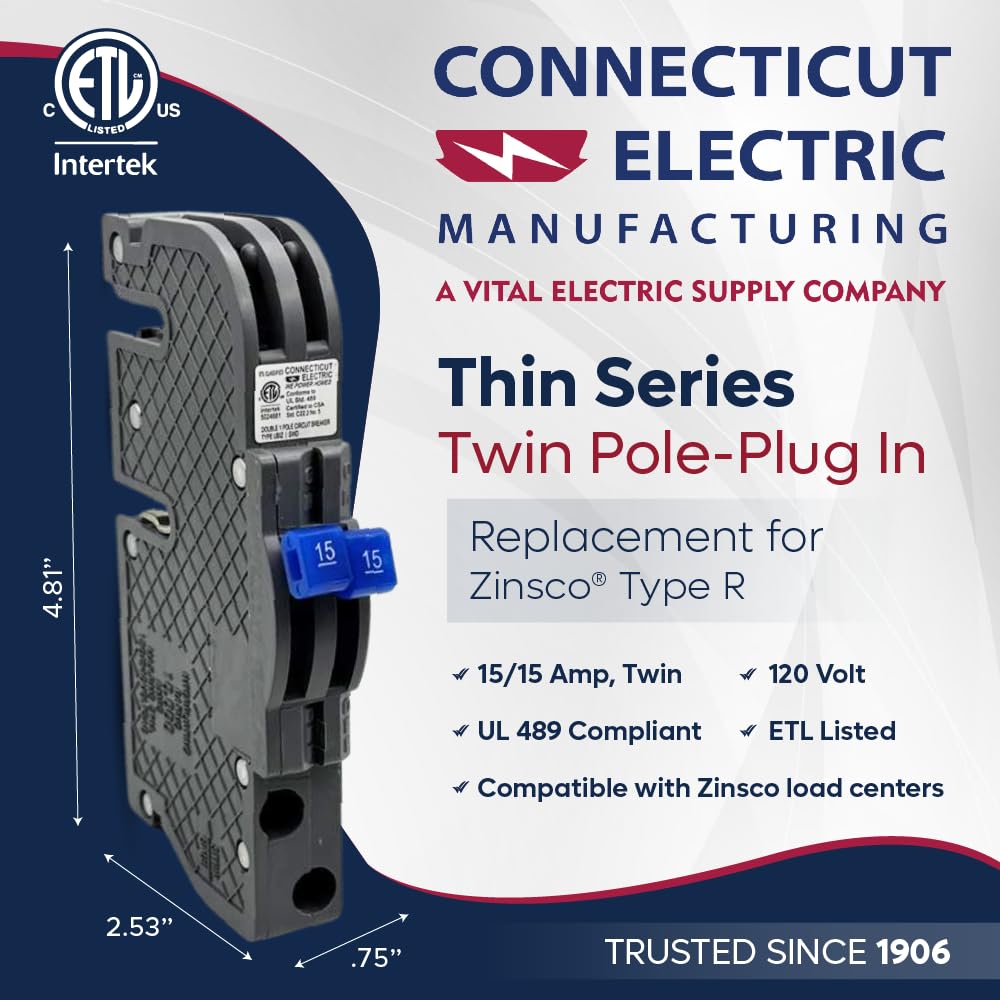 Connecticut Electric UBIZ1515 Newly-Manufactured Zinsco R3815