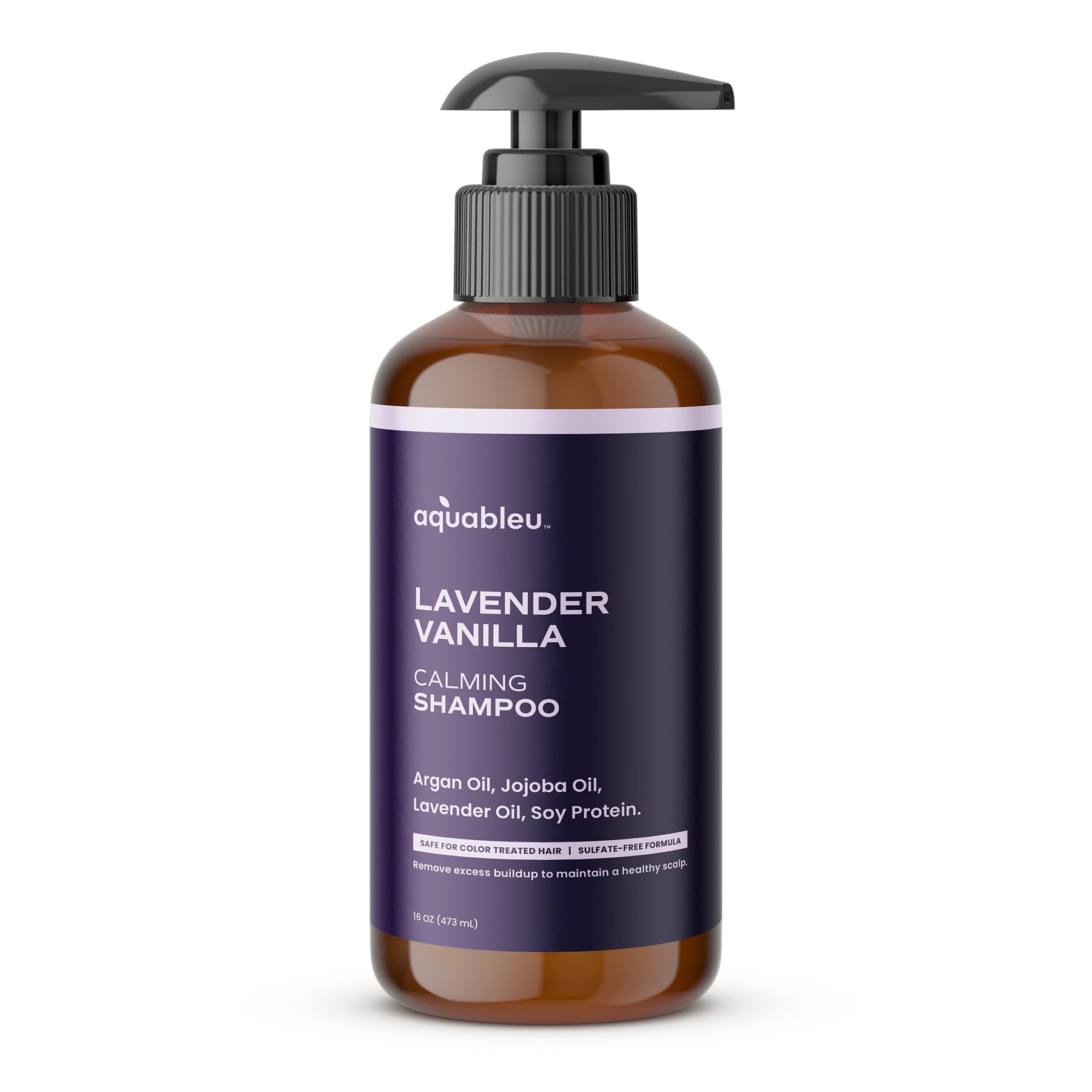 Natural Lavender Vanilla Shampoo - Gentle Ultra Calming Multitasking Cleanser - Nourishing & Restorative - Jojoba Oil - Sulfate Paraben & Silicone Free - Safe for color treated hair 16 oz