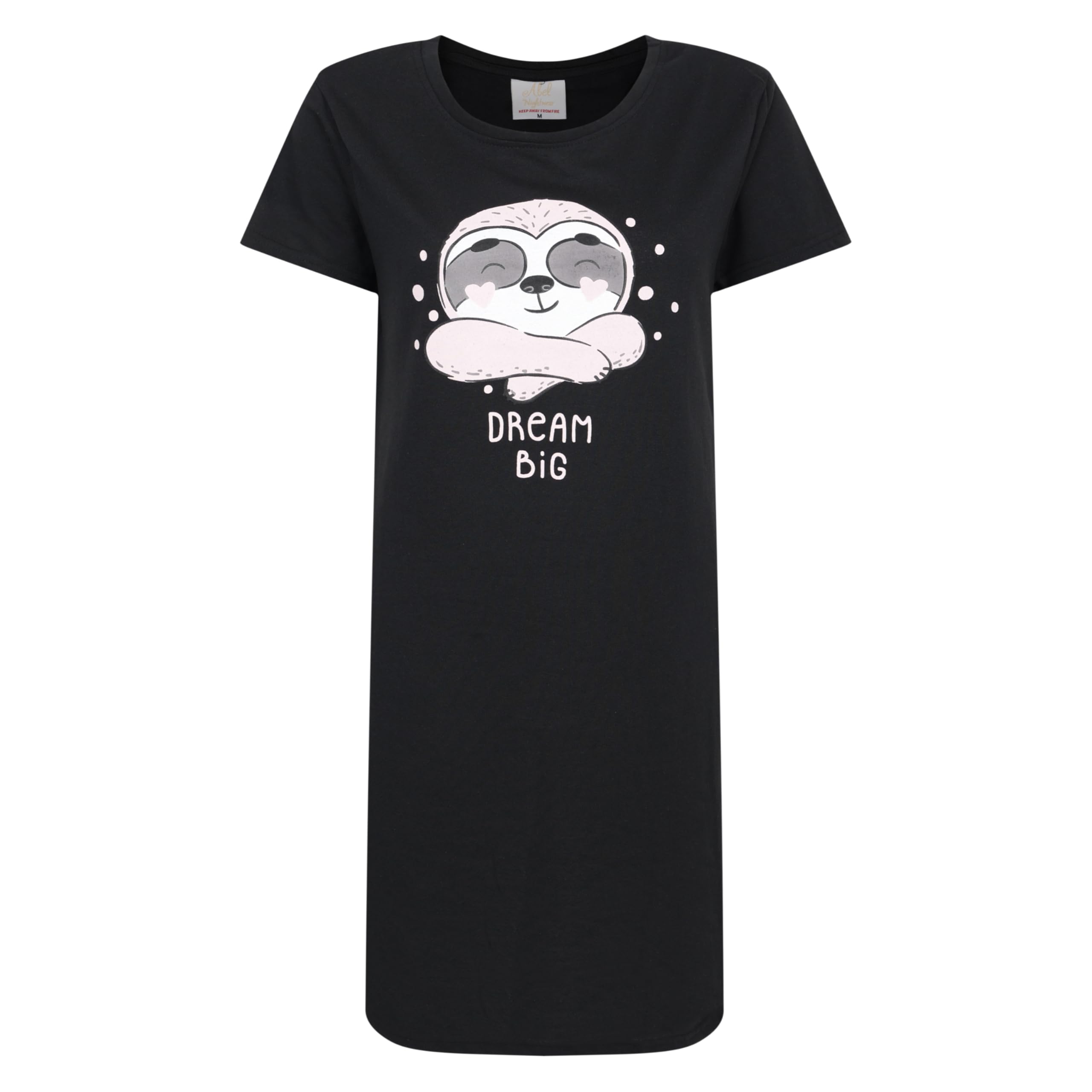 Ladies Nightie Novelty Prints Short Sleeve UK Sizes 8 to 22 Jersey Nightdresses (D2 - S)