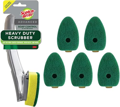 Scotch-Brite Heavy Duty Advanced Soap Control Dishwand Kit, Includes 1