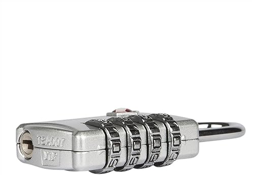 Miniatura 4 de Paquete de 5 candados TSA para equipaje con combinación de 4 dígitos, juego de alta resistencia para viajes, equipaje, maletas y mochilas