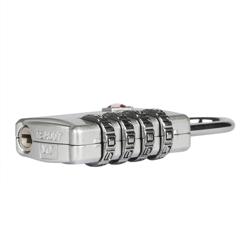 Lot De 5 Cadenas à Bagages TravelMore - Certifiés TSA - Combinaison 4 Chiffres - Argent