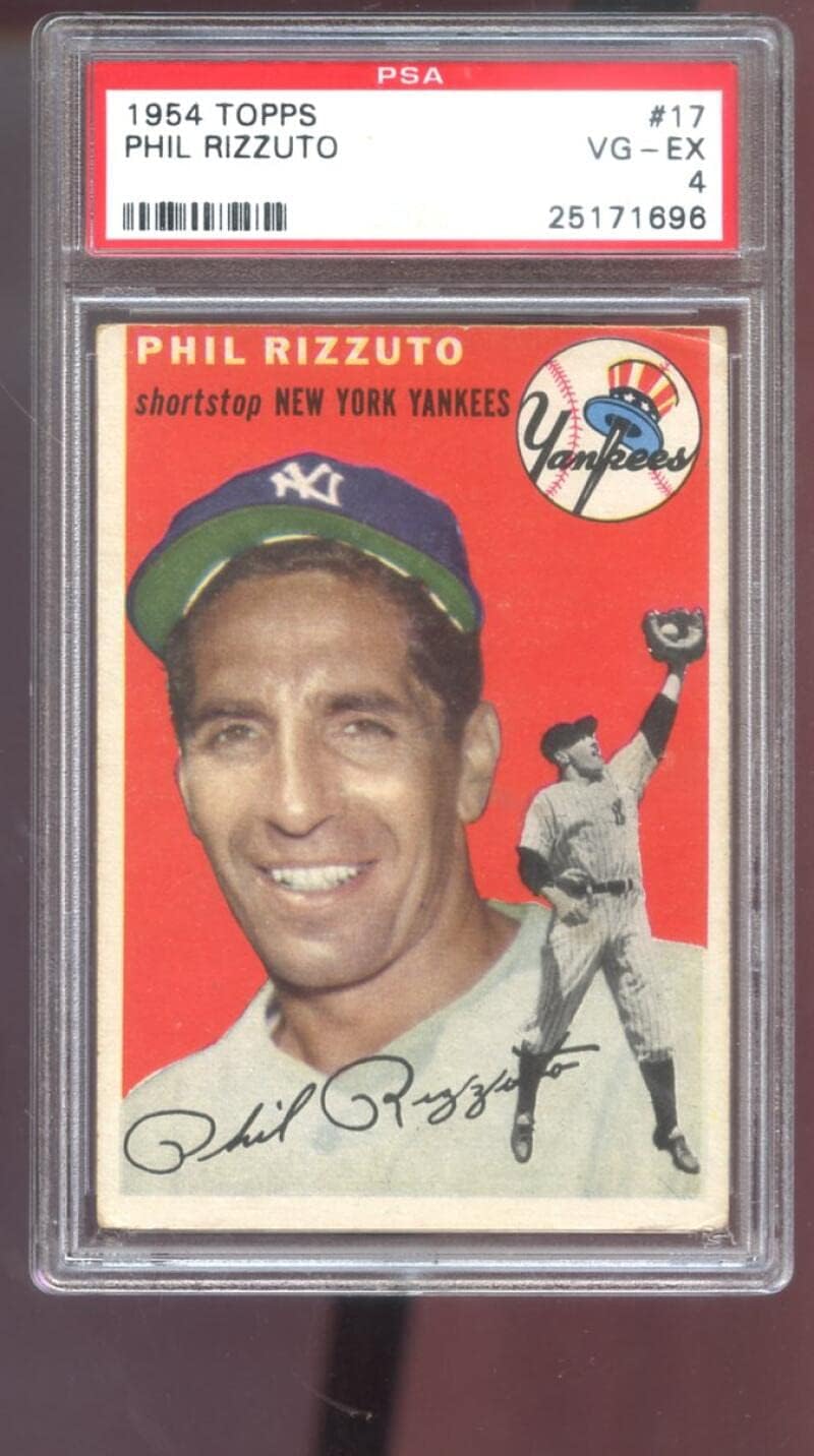 1954 Topps #17 Phil Rizzuto PSA 4 Graded Baseball Card MLB New York Yankees