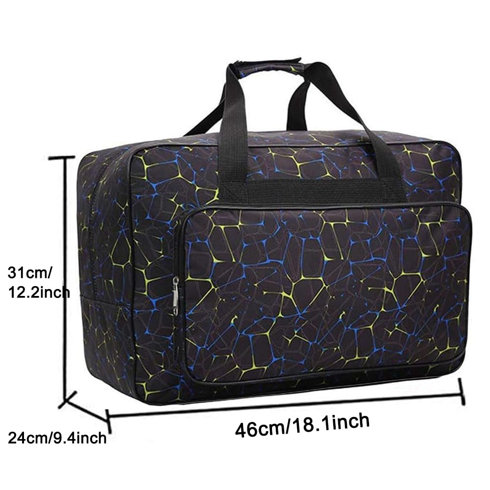 Borsa per Macchina da Cucire,Borsa di Trasporto Universale in Nylon,Custodia di Trasporto Universale Imbottita per Bagagli con Tasche e Maniglie-38x25x18cm(Rose Red, S)