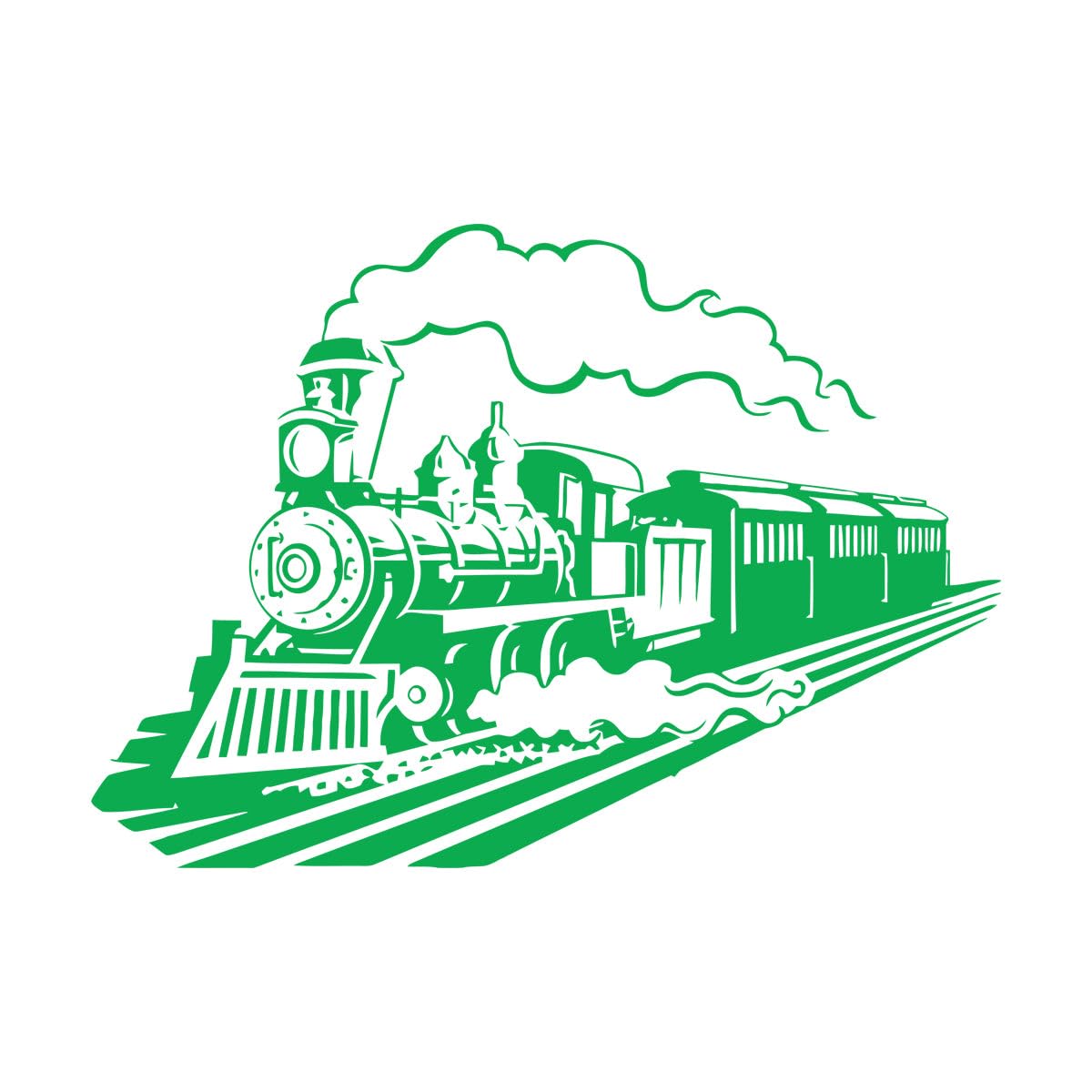 Train Wall Decal Vinyl Railroad Track Stickers Railway Train Track Wall Decal Nursery Kids Bedroom Decor Locomotive Decal Small - 31x43cm โ image 1