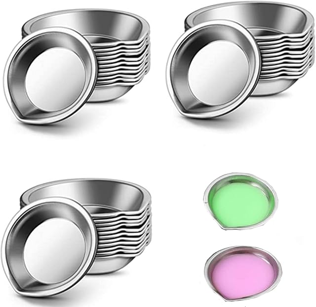18-Piece Makeup Tray Tray Stainless Steel Small Palette Metal Color Paint tray, Used for Paint, Makeup, Mixed Colors, Oily Water-Based Painting