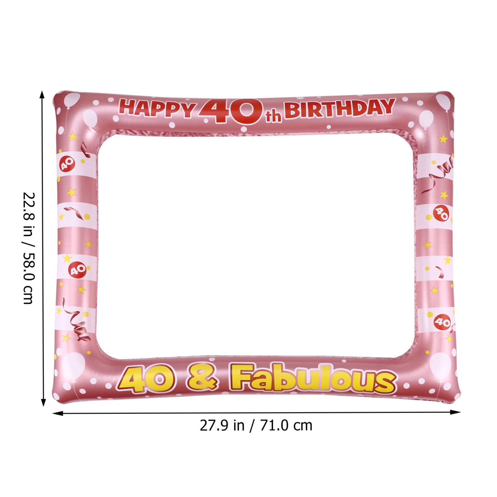 Cadres pour 40e anniversaire - Cadre gonflable pour selfie - Accessoires pour anniversaire, mariage, fête de remise de diplôme, fournitures de fête