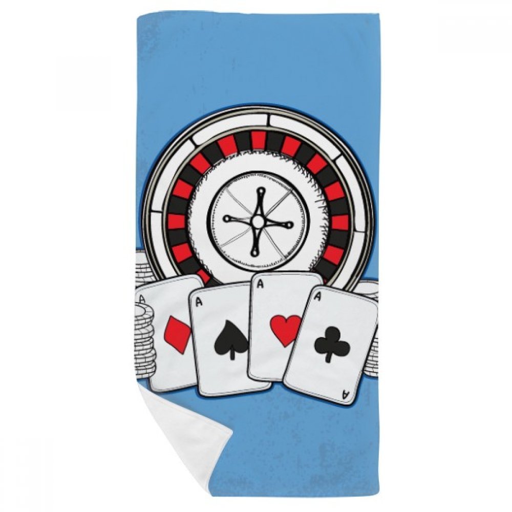 Serviette de bain Poker Chips multicolore douce 35x70cm gant de toilette