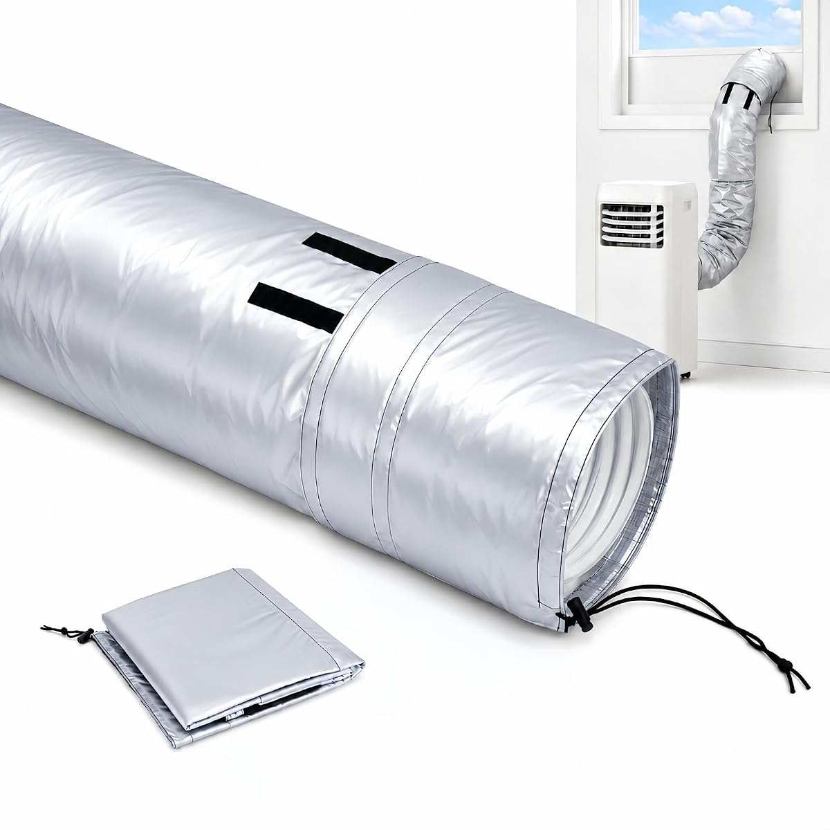 Portable AC Hose Insulation Sleeve, 4-Layer Exhaust Hose Cover Wrap