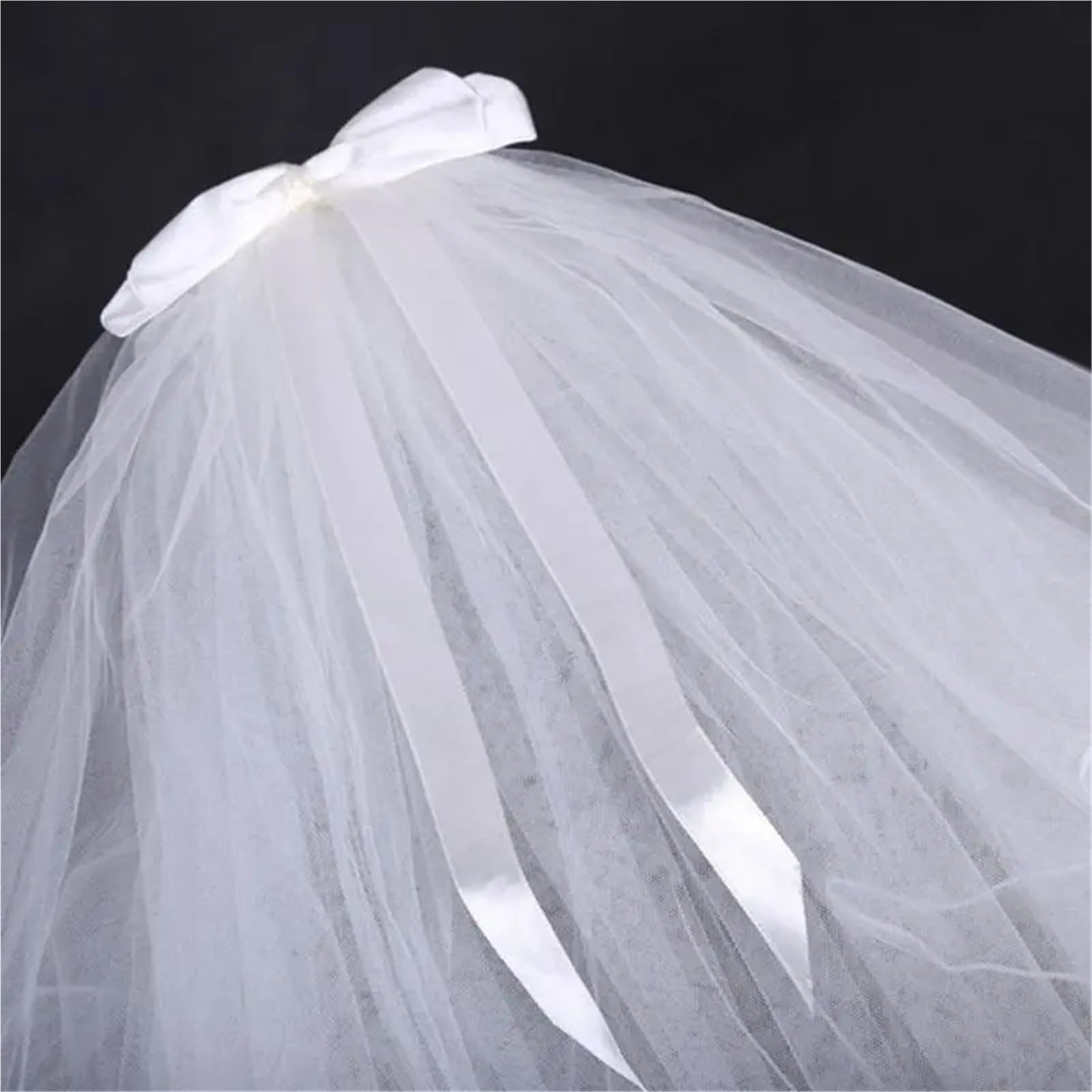 Abito Velo da Sposa Veli di Tulle Bowknot Pettine for Velo for Capelli Multistrato da Sposa for Accessori for Capelli di Fidanzamento