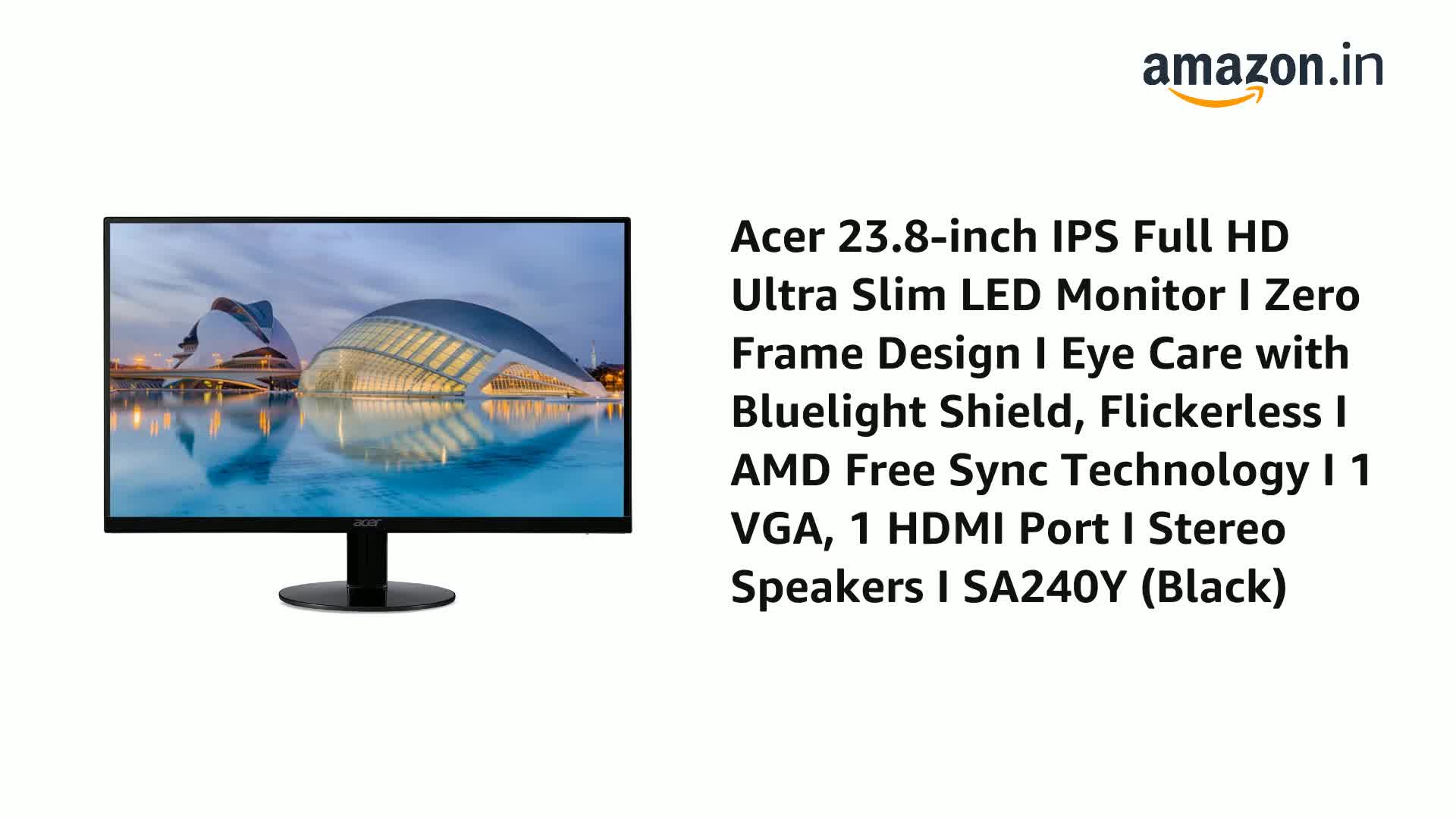 2台】24インチ フルHD モニター ACER SA240Y 2台】24インチ フルHD