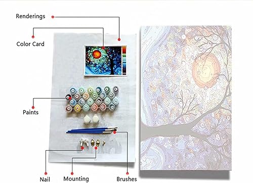 Miniatura 6 de Tucocoo Fashion Girl with Flowers on Head Paint by Numbers for Adults Modern Art Style Figure Lady Painting by Numbers for Adults Principiante