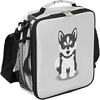 Vista 27 de Lonchera Flamingo para niños, bolsa de almuerzo aislada con piña para niñas y niños, bolsa de preparación de comidas congelable con correa