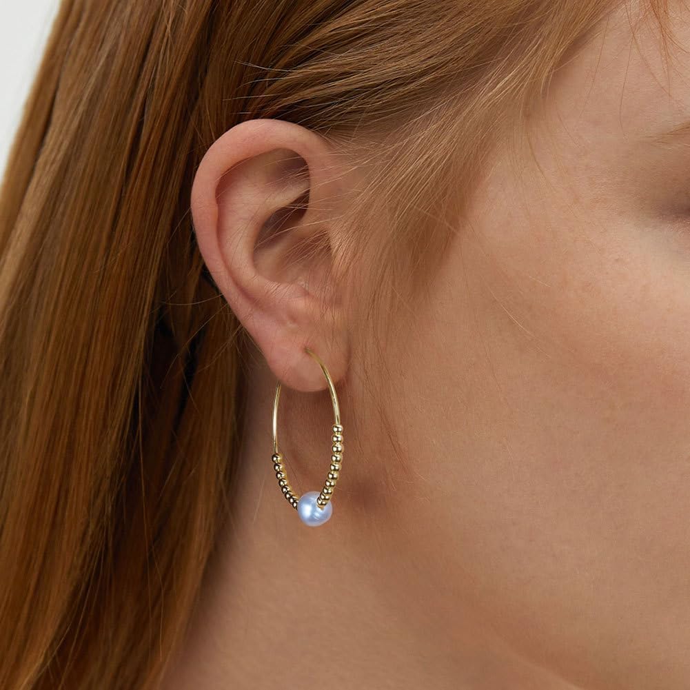 Pearl earrings-Gifts for Women Wife-Gift for Wife Wedding Birthday Anniversary Jewelry-Mom Girlfriend Her Mothers Day Gifts for Mom Women Valentines Day Christmas Day Gifts NO004