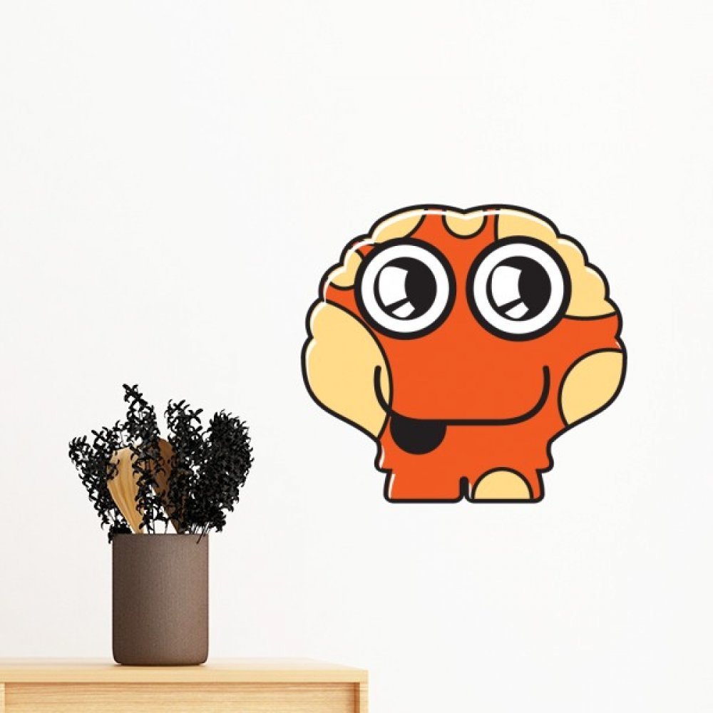 Sticker Mural Alien Orange 80cm parfait pour sublimer une chambre d'ado theme espace