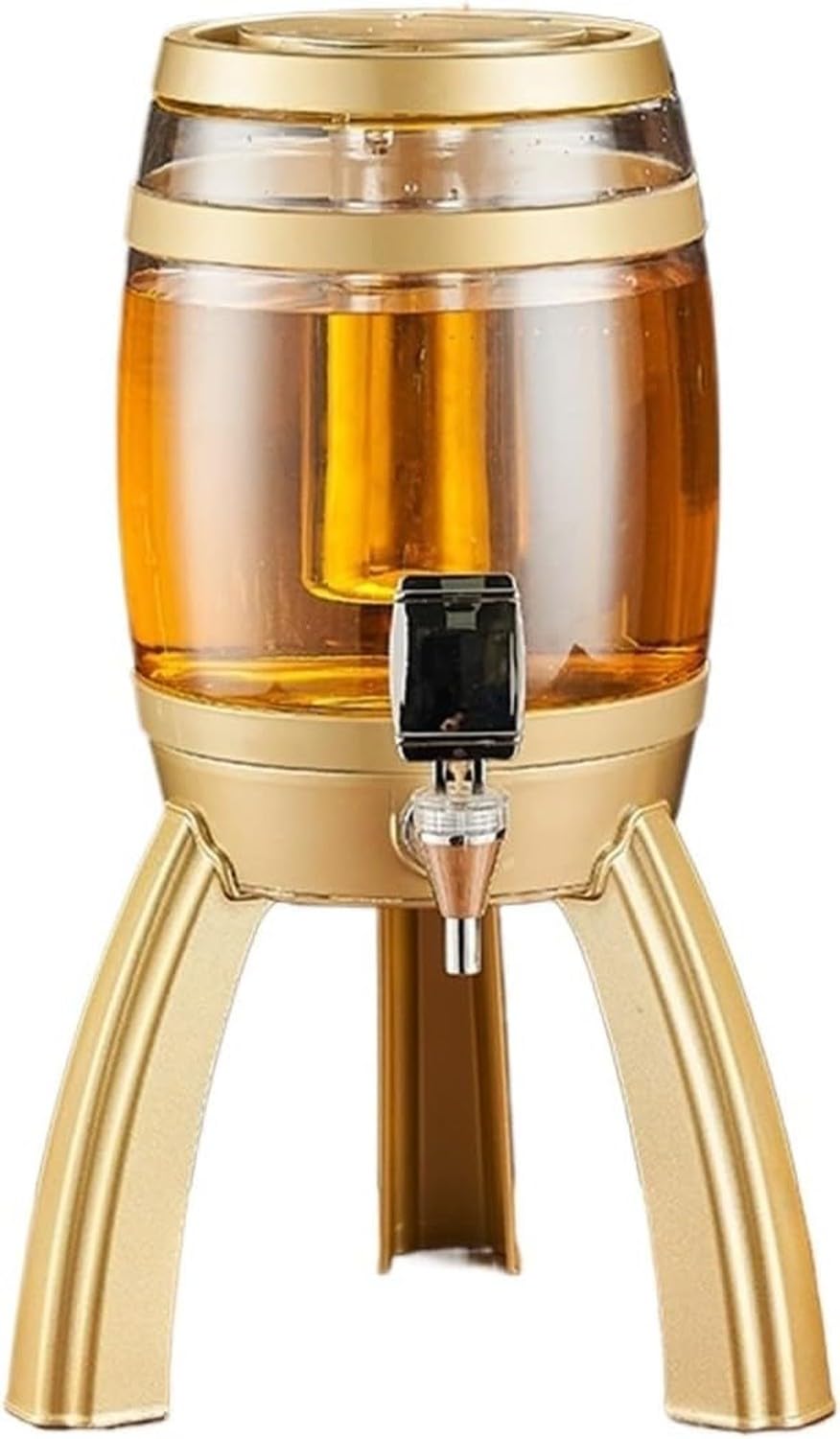 AIEIJJH Juice Dispenser for Parties, Beverage Server Drink Dispenser Pitcher for Home Bar Water Container, Gold, 25.5x41.5cm
