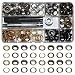 INNETOC 120 Sets - Brass Grommet Eyelets 10mm 3/8" Inside Diameter 800# with Setting Tool for Canvas Curtain Leather DIY Projects (3/8", Mixed)