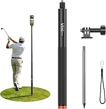 VRIG Palo selfie invisible monopié de golf de 160 cm/63 pulgadas con estacas para el suelo | Poste extendido para Insta360 X6/X5/X4/X3,Luna Ultra,GoPro Hero 13,Mission 1 Pro,DJI OSMO Pocket 3/4,Action 6/5/4,AKASO 360