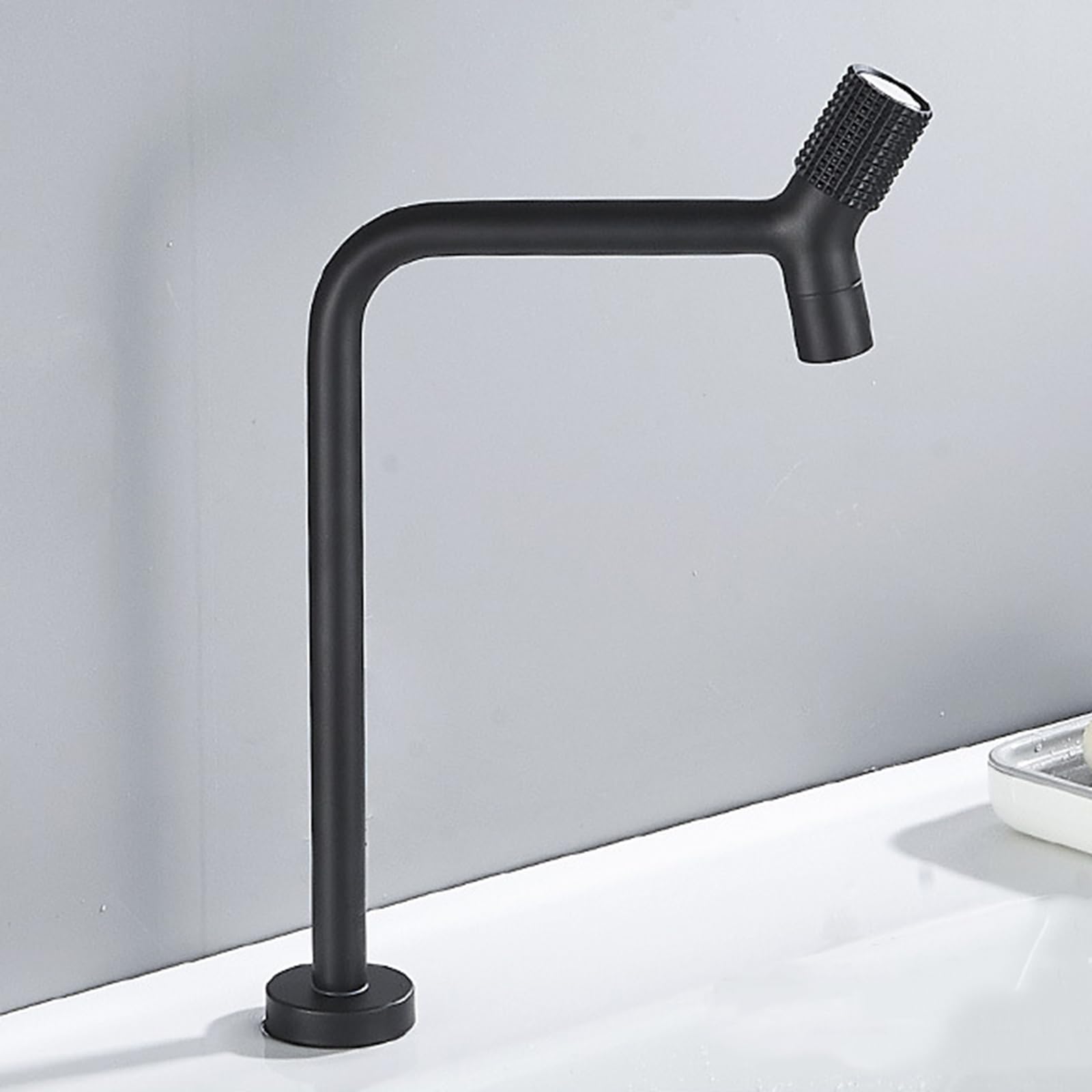 Faucet Filter tap, Kitchen Sink Faucet Stainless Steel 360° Rotat,Black (Black A)