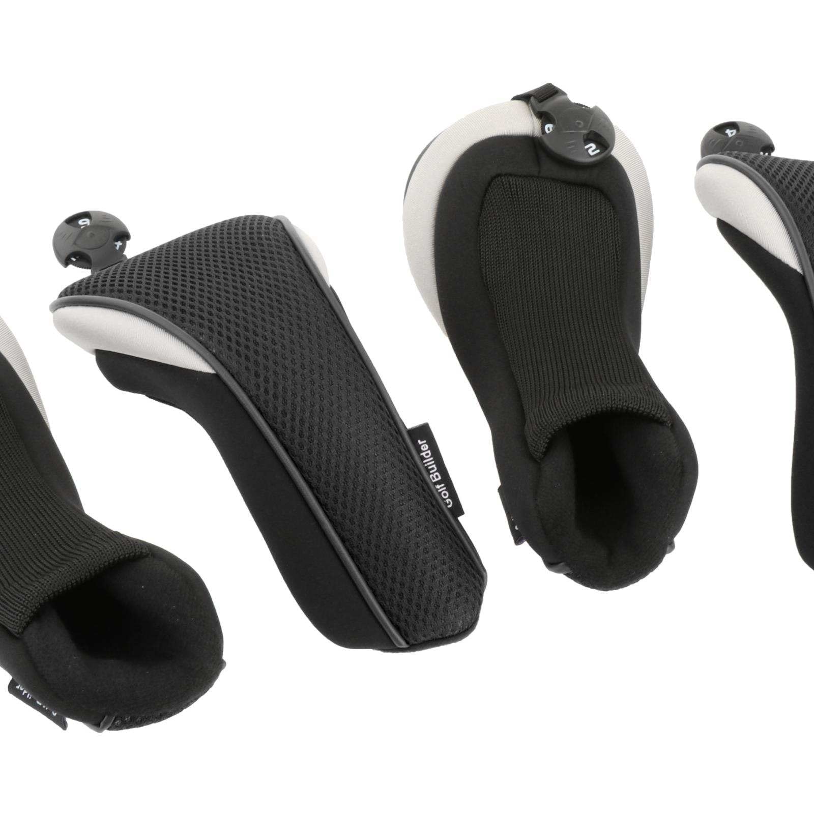 F Fityle 4X Nylon Golf Hybrid Club Head Covers Núm. Intercambiable Tag Golf Accs Durable Gift Utility para Exteriores Sports Woods Driver