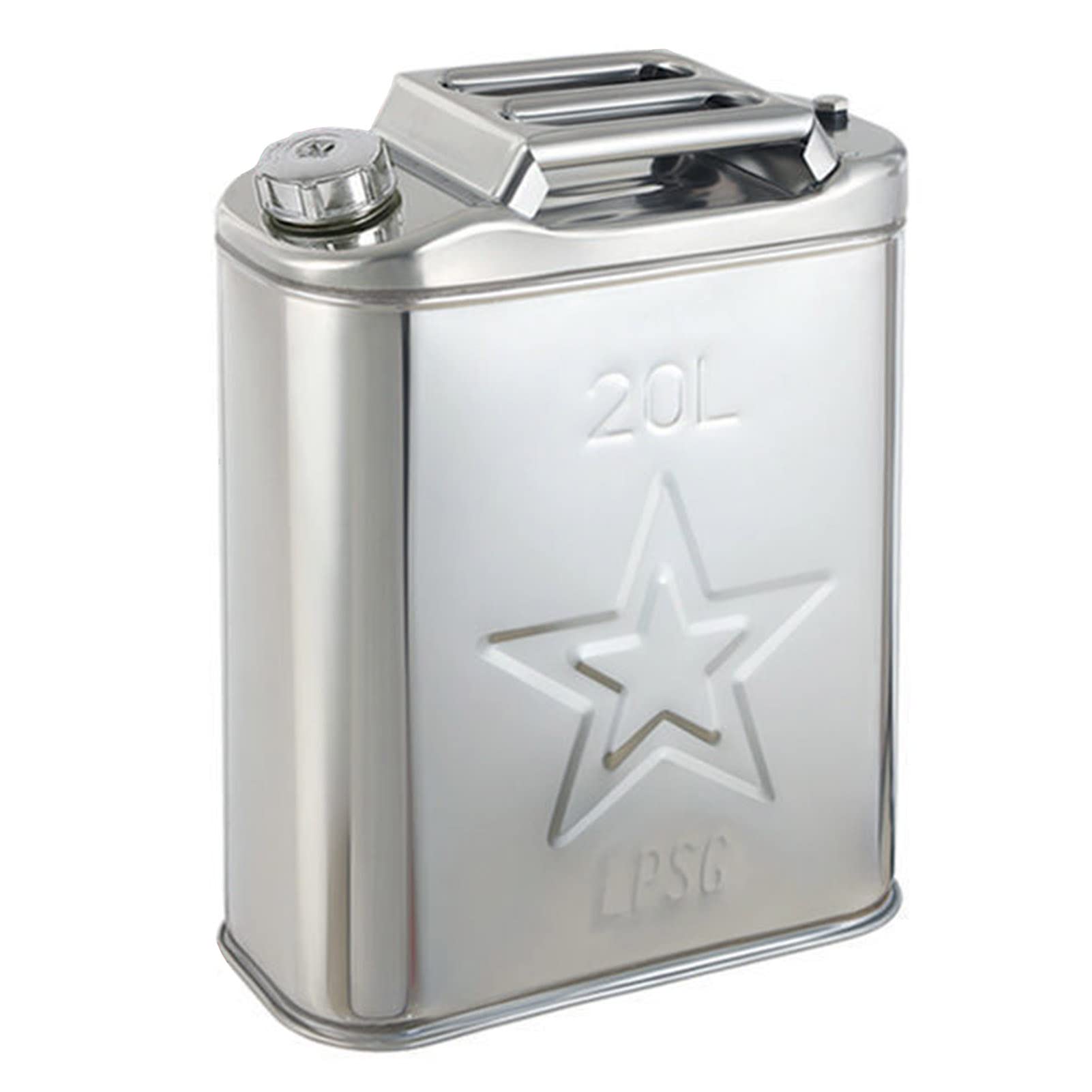 Garrafa bidon de Metal de 20 litros + Grifo para agua, ideal para agua, gasolina y qumicos, tambien como deposito para aire acondicionado, camping, furgoneta y camper