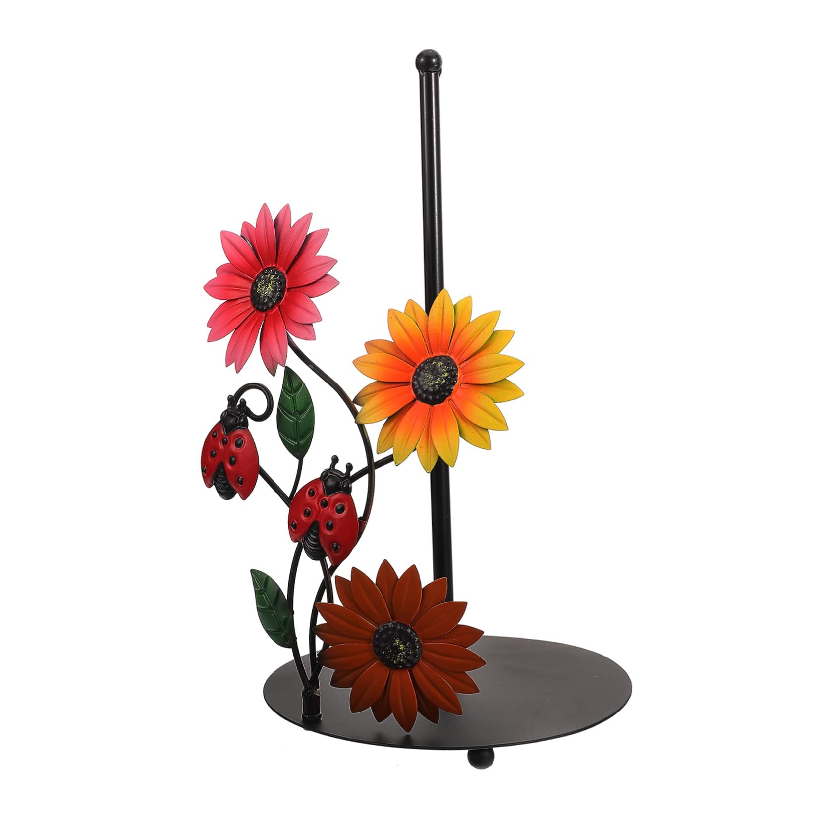 OSALADI Porta Rotolo di Carta Base Stabile a Forma di Girasole in Ferro Facile da Usare e Spostare, per Cucina e Decorazione Domestica