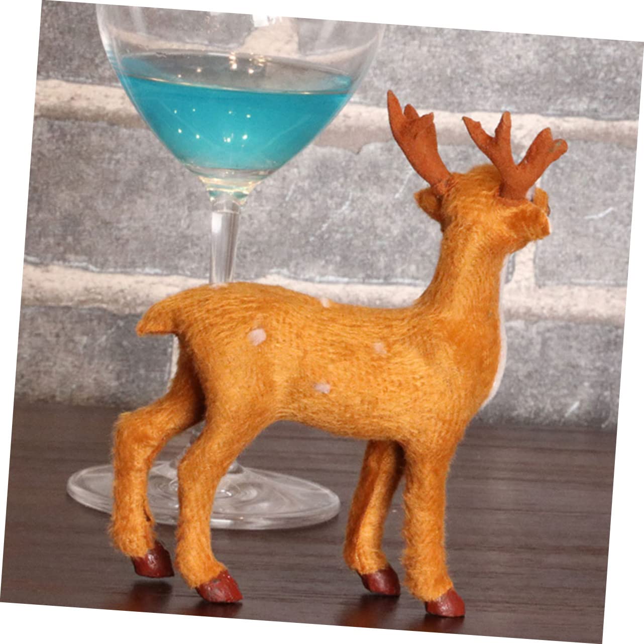 Abaodam 10stücke Teiliges Aus Feinen Elch-tischdekorationen Für Weihnachten Realistische Rentier-Ornamente Für Festliche Anlässe Und Home Decor