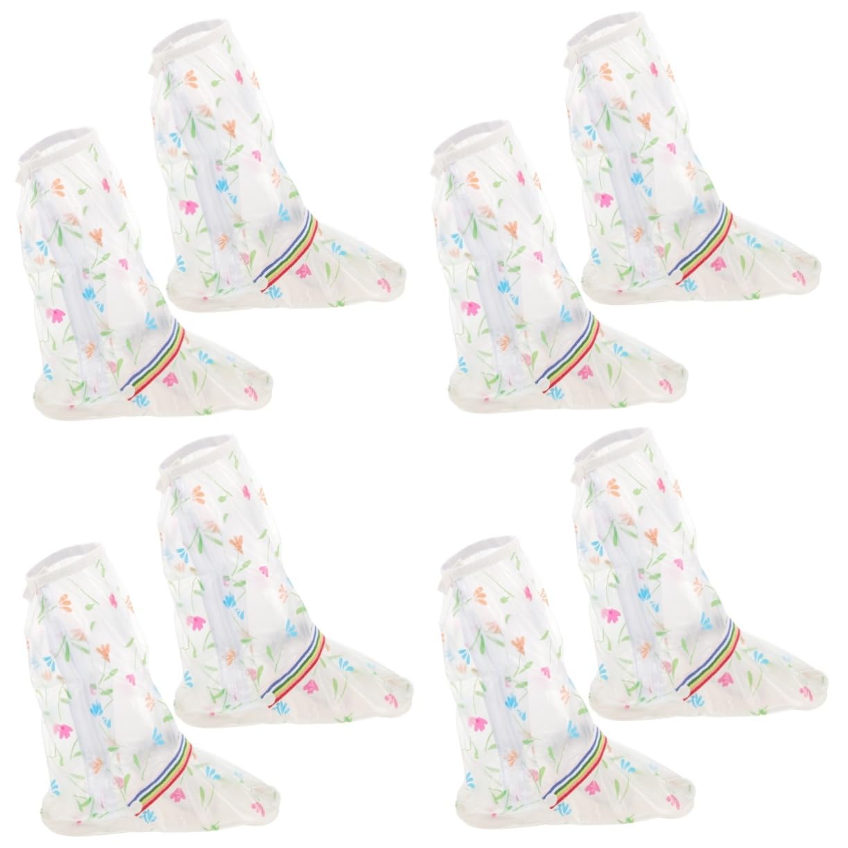 Abaodam 4 Pares cubrezapatos a Prueba de Lluvia Protector Slip Zapatos Impermeables Accesorios Cubierta de Zapatos Antideslizante Cubiertas de Zapatos para la Lluvia de polivinilo