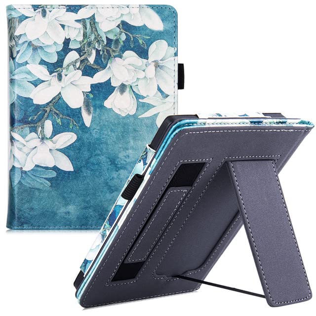 Tablets & eBooks Case Stand Case for AllNew Kobo Nia/Tolino Page 2 eReader PU Leather Protective Cover with Hand Strap/Auto Sleep/Wake (Magnolia for Kobo Nia)