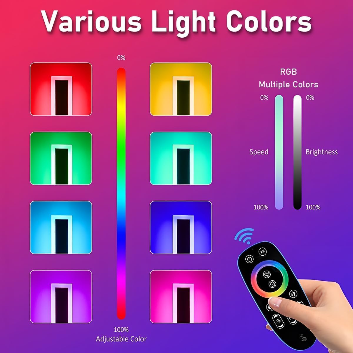 31.5 Inch Outdoor RGB Wall Lights, RGB/Warm/White Dimmable Modern LED Wall Sconce, IP65 Waterproof Long Wall Lighting with Remote and APP Control for Outdoor/Indoor Party Gathering