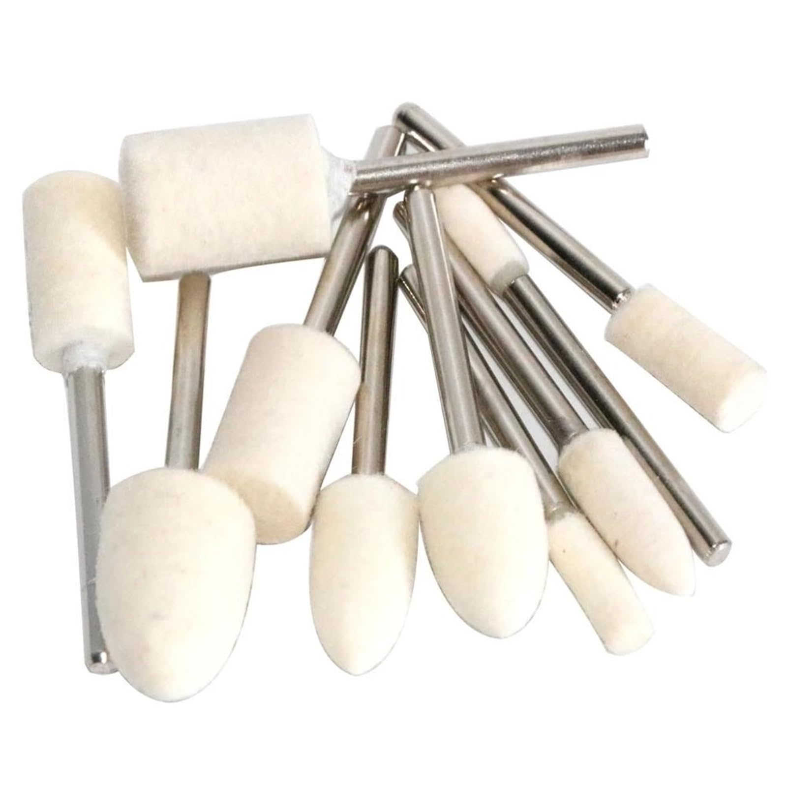Narzędzia Do Tarcz Polerskich, Tarcze Listkowe 10 Szt. Wełniane Filcowe Tarcze Polerskie Do Polerowania Głowica Szlifierska Filcowa Tarcza Polerska/4Mm/Bullet-Type