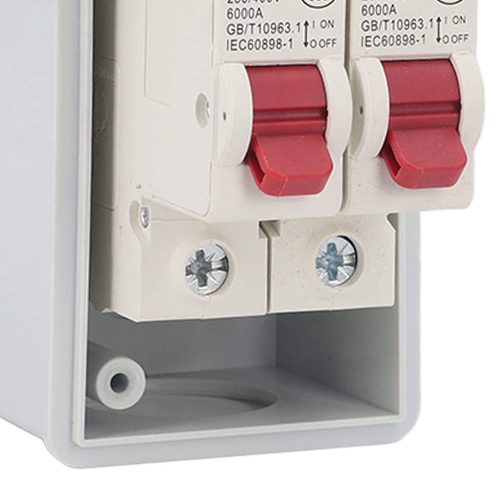 Interruttore automatico miniaturizzato AC 230V/400V con scatola di distribuzione impermeabile, 2 interruttori automatici 6/16/20A e 20a con scatola impermeabile per esterni, MCB su guida Din(20A+20A)