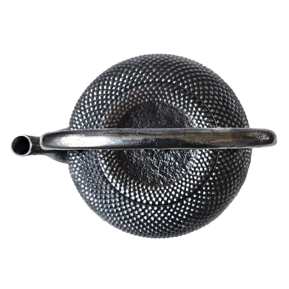 ☆未使用☆ 砂鉄 丸南部アラレ鉄瓶 成龍堂鋳造所 及川齋峰 作 齊峰