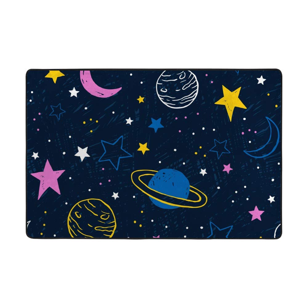Tapis lavable en velours épais RuChen Universe pour chambre d'enfant moderne