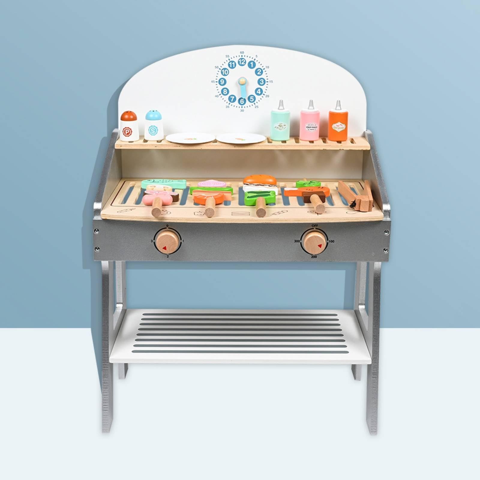 Barbacoa con Accesorios Resistente Parrilla Divertido Cocinita para Niños
