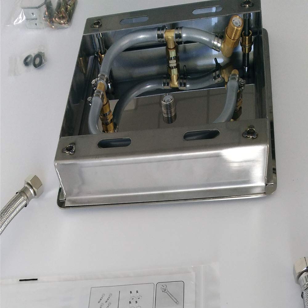 Soffione Doccia a Soffitto Installazione Da Incasso Acciaio Inox Quadro