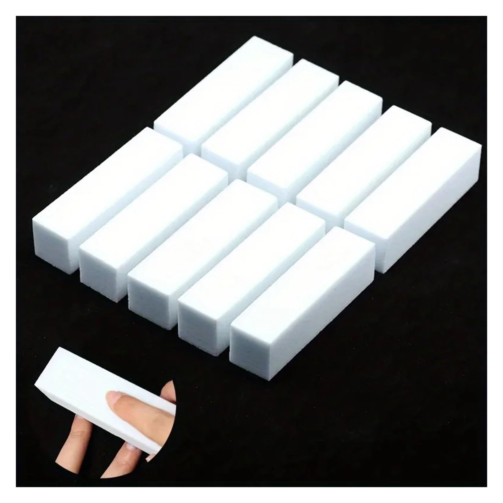 Bufor do zdobienia paznokci młynek blok polerski biały ​​końcówek Pedicure pielęgnacja Manicure gąbka bufor żel polski akcesoria narzędzia(Pink 10pcs)