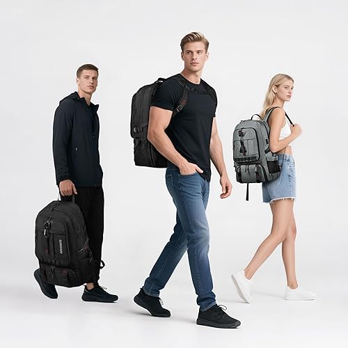 Miniatura 6 de Mochila de viaje, mochila grande para laptop de 35 L, mochila de mano aprobada por aerolíneas, resistente al agua, se adapta a portátiles de 17