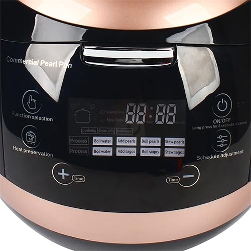 Miniatura 5 de Olla automática de perlas comercial Boba Cooker, 5L 860w Tapioca Maker Pearl Cooking Machine Pantalla táctil, adecuado para restaurantes, tiendas de