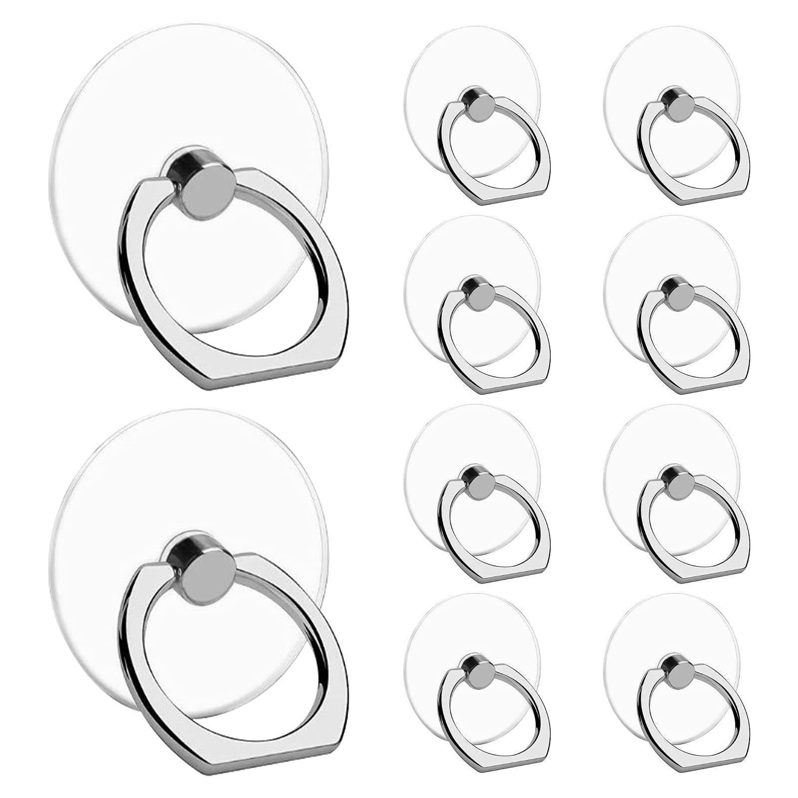MOROBOR Ring Buckle, 10pcs Ring Self Adhesive Dresser Knobs Ring Drawer knob, Metal Ring Pull Handles, Hardware Drawer Pulls Rings for Cabinet Kitchen Dresser Cupboard Bathroom Wardrobe(Sliver)