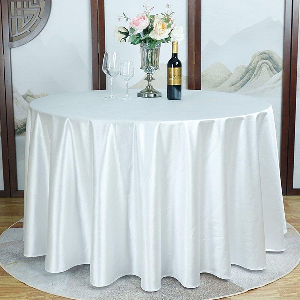 Manteles redondos de seda para bodas, manteles de tela elegantes para banquetes, restaurantes, bodas, fiestas y eventos