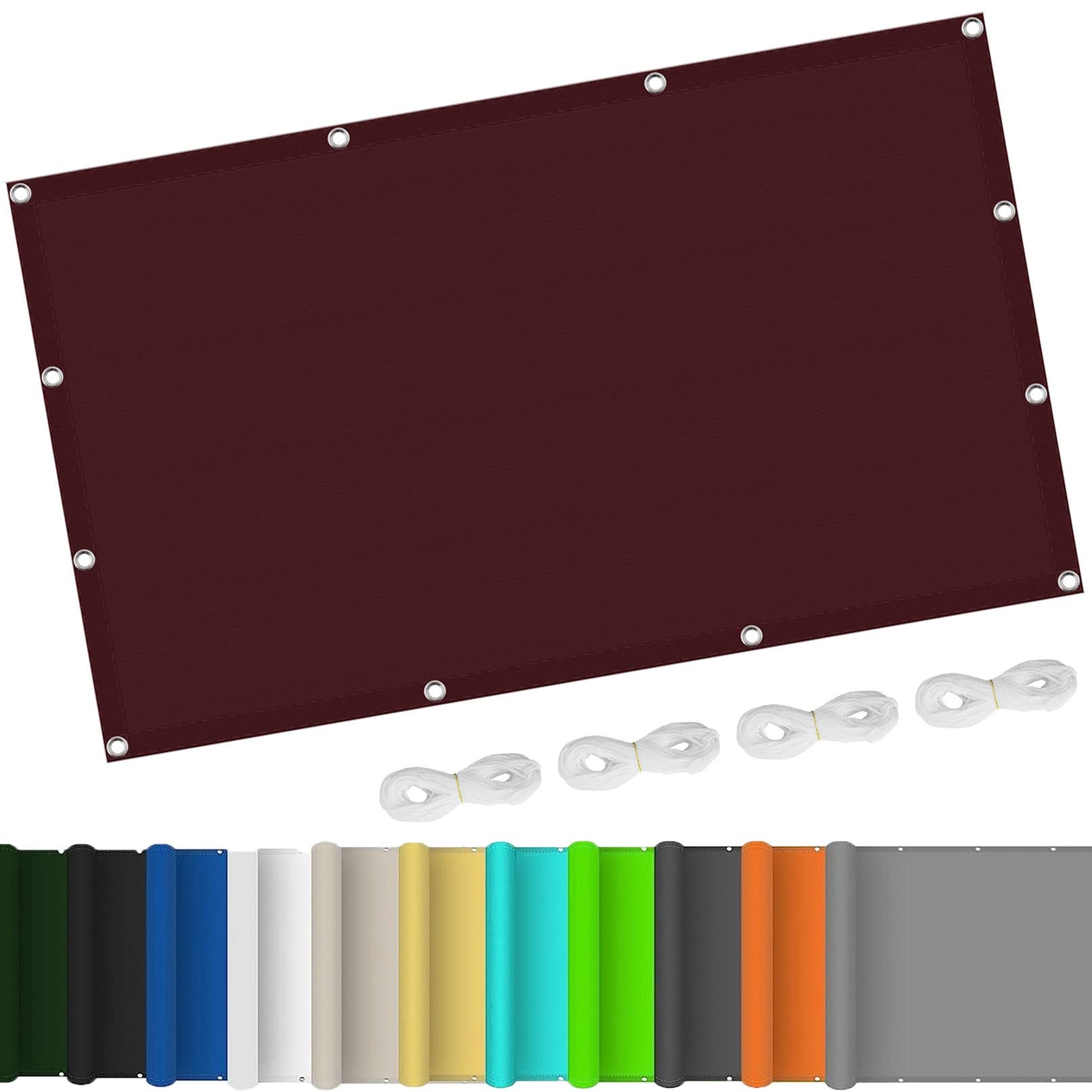 Voile d'ombrage imperméable 3x10m anti-UV résistant avec oeillets de fixation