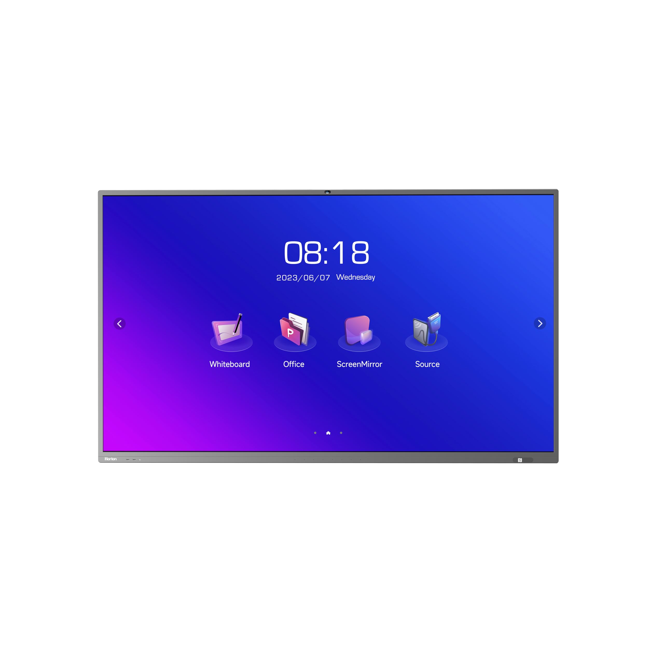 Horion 65" Interective Flat Panel | Google Certified | 4K UHD Touch Screen | 8GB RAM 128 GB ROM | Android | 48 MP AI Camera | 8 Array Microphone | Ideal for Education,Home&Office Windows(Optional)