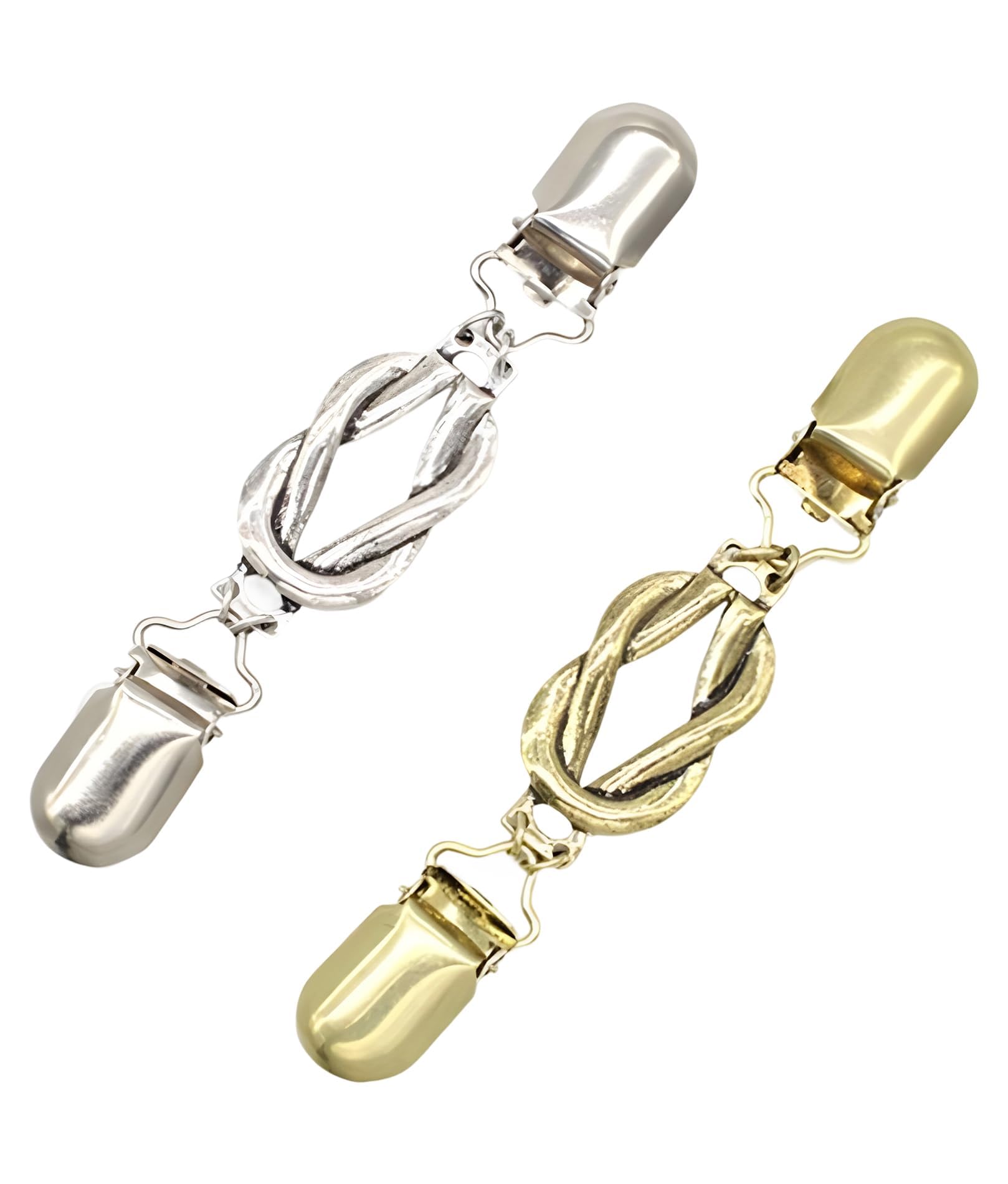 2pcs Cardigan Clip for Women Set, Cinch Clip, Shirt Clips Women, Classic Style, Silver and Gold，for Fixed Cardigan and Shawl with Formal Occasions-picture-28