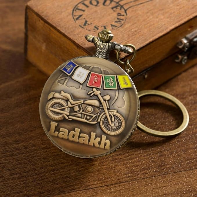 Image of Pocket Watch Metal Keychain Retro Vintage for Gifting With Key Ring Anti-Rust