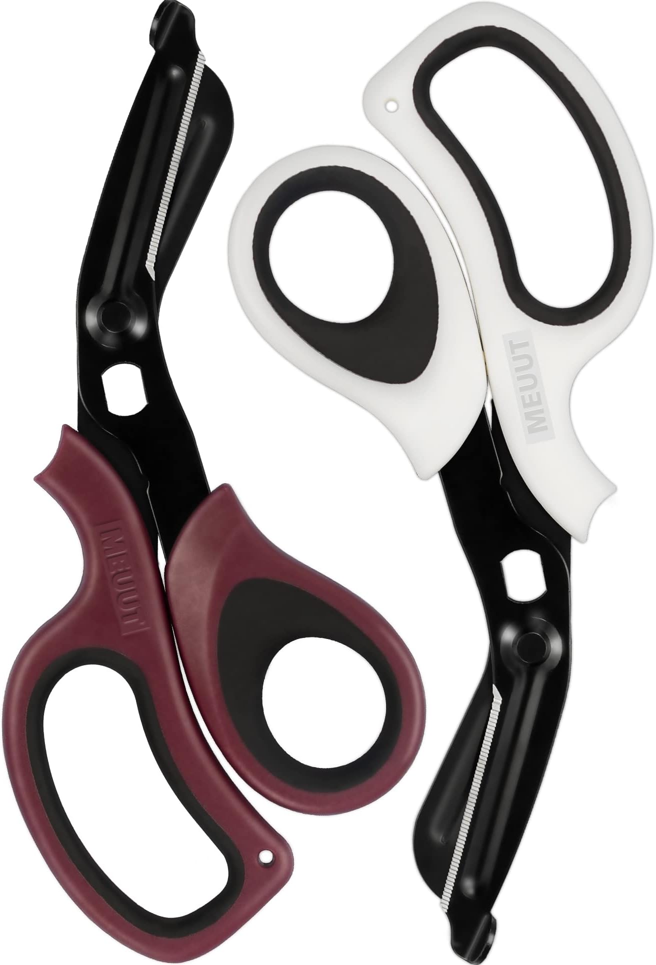 MEUUT 4 Pack Medical Scissors Trauma Shears 8 inch Patented Bandage Scissors Heavy