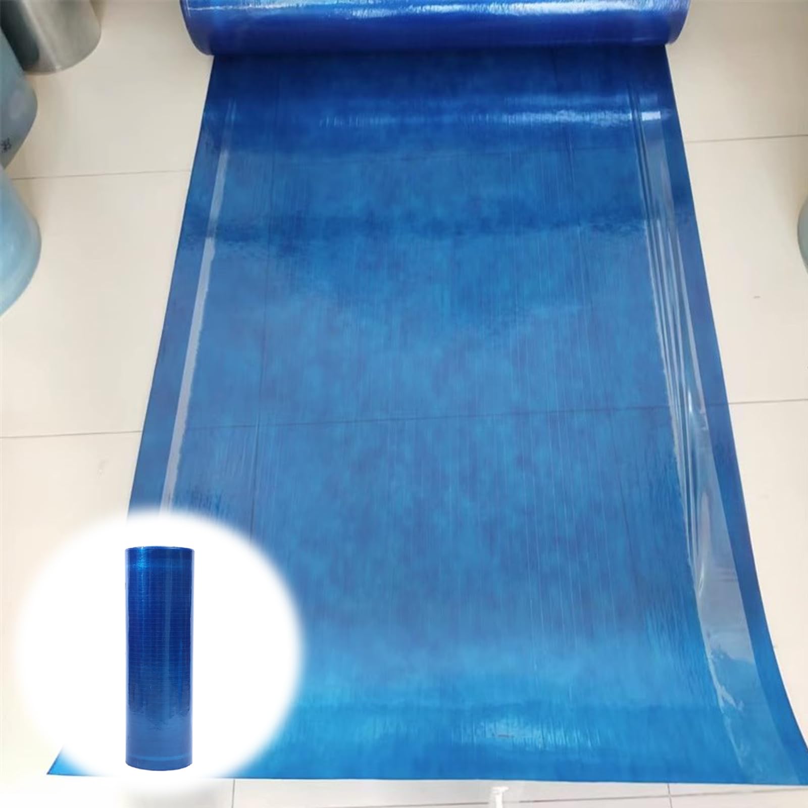 Panneau en fibre de verre bleu étanche pour réparer un toit d'abri de jardin