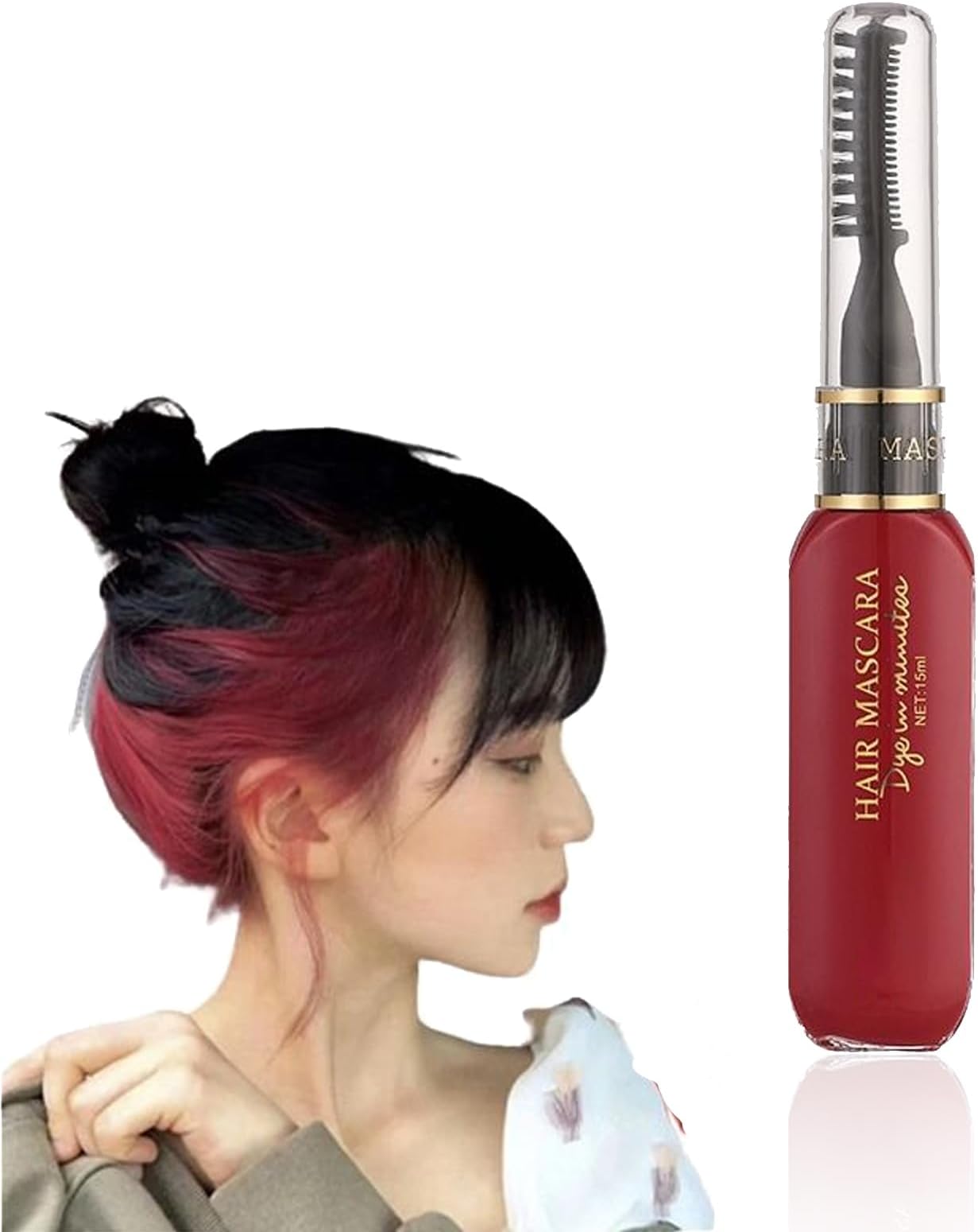 Hair Spray Colour,Temporary Hair Chalk Comb Washable Hair Dye, Instant Hair Dye for Christmas, Halloween, Birthdays, Parties (Wine Red)