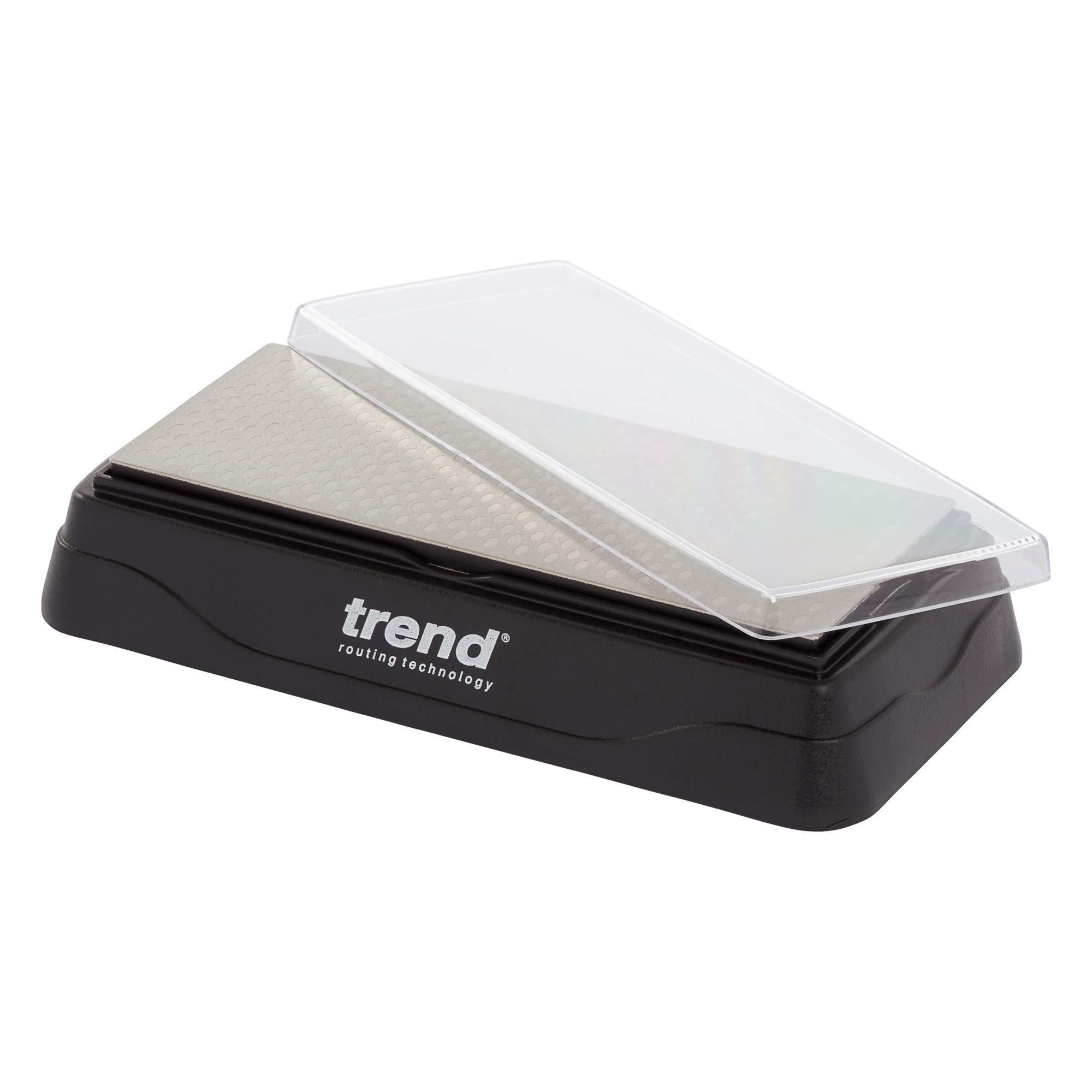 Trend Dwustronny kamień diamentowy do ostrzenia 6"x2 3/8" gruby/drobny | Dwustronny: gruby do szybkiego szlifowania, drobny dla ostrej krawędzi narzędzi i noży. Szybka zmiana