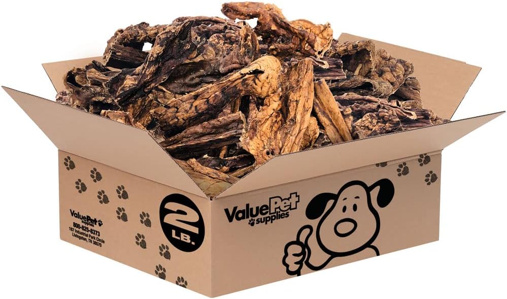 ValueBull Lamb Lung Sticks, Premium 2 Pounds Bulk Pack - All Natural Dog Chews, Grass-Fed, Single Ingredient